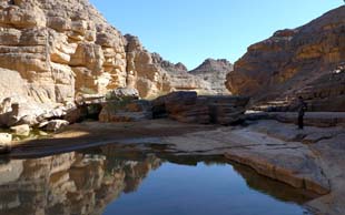 Guelta im Canyon von Tissedoit, Tassili Immidir, Wüste Algerien