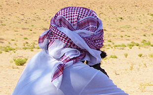Kopfbedeckung der Wüstenbewohner, Rub al Khali, Oman