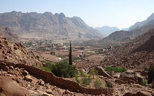Blick auf den Ort El Milga, Sinai