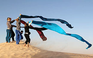 Tagsüber weht in der ganzen Sahara immer ein leichter und angenehmer Wind, Grand Erg Oriental, Tunesien