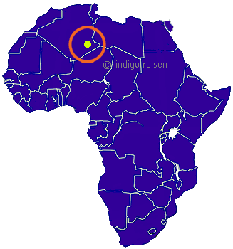Karte Afrika Kameltrekking Djanet, Algerien