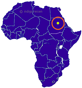 Karte Afrika Kameltrekking Bayuda, Sudan
