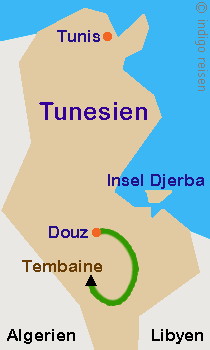 Karte Kameltrekking Dekanis, Tunesien