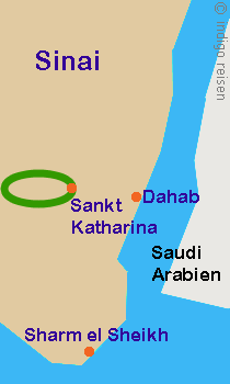 Karte Kameltrekking Nageb, Sinai