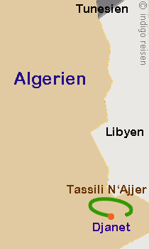 Karte Méharée Tassili N'Ajjer, Algerien