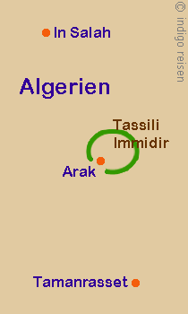Karte Tassili Immidir, Algerien